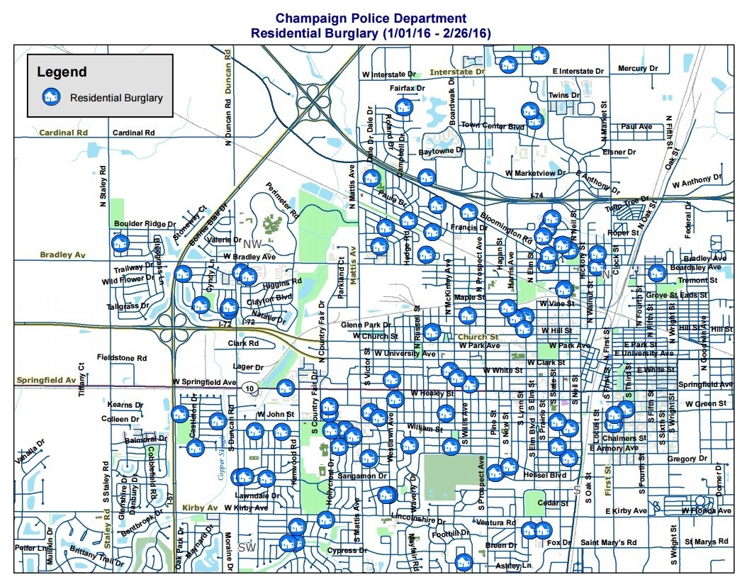 Champaign police investigating multiple burglaries throughout city