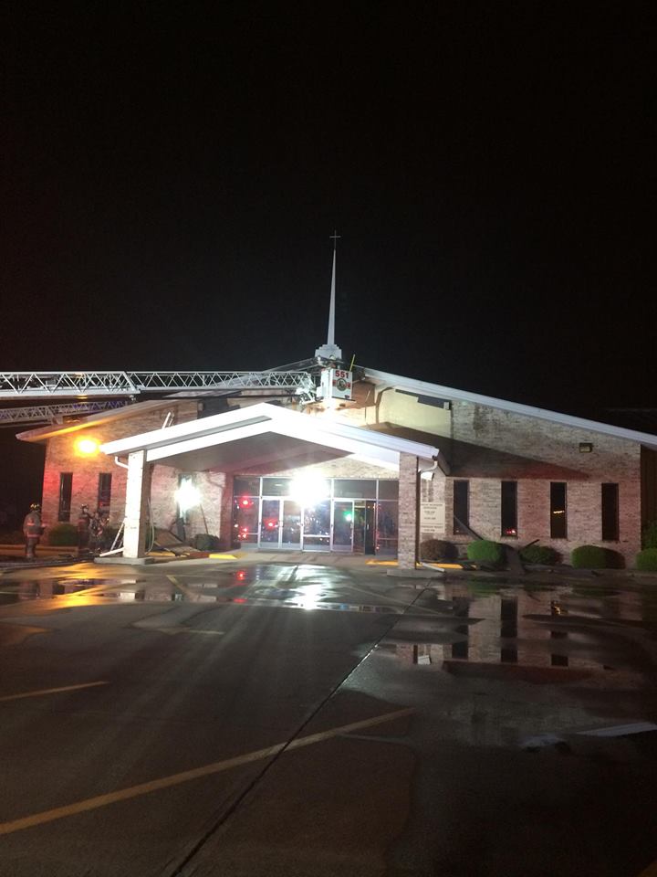 Bird nest ignites fire at local church