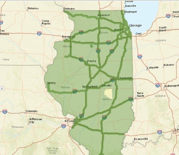 Getting around illinois map can help motorists stay safe this wi