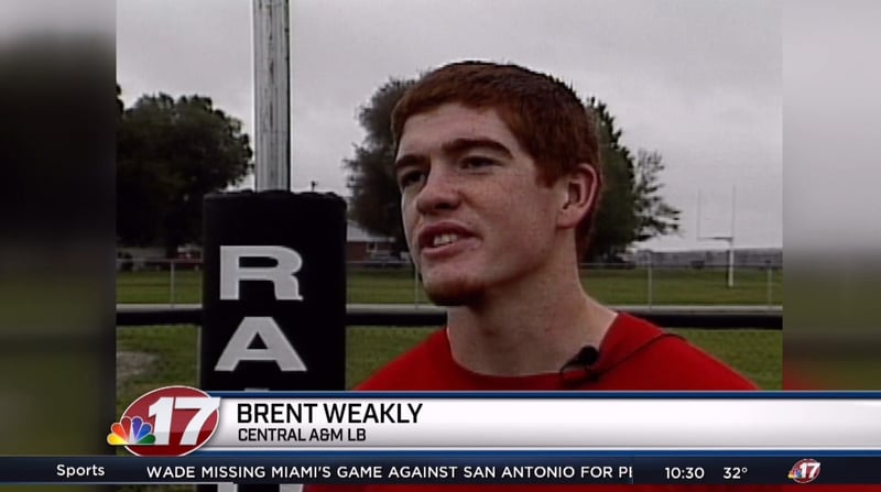 Present-day head coach Brent Weakly was a standout linebacker for the 2001 Central A&M football team, the last Raider squad to host a quarterfinal game. Present-day head coach Brent Weakly was a standout linebacker for the 2001 Central A&M football team, the last Raider squad to host a quarterfinal game.