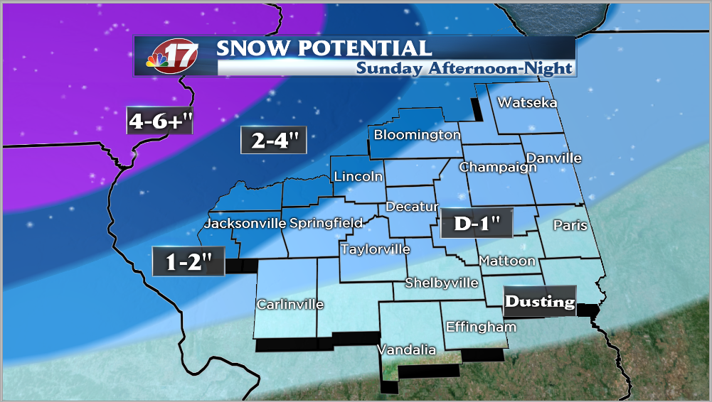 Rain changes to snow Sunday evening in central Illinois | Weather ...