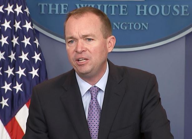 The Latest: Trump names Mulvaney acting chief of staff